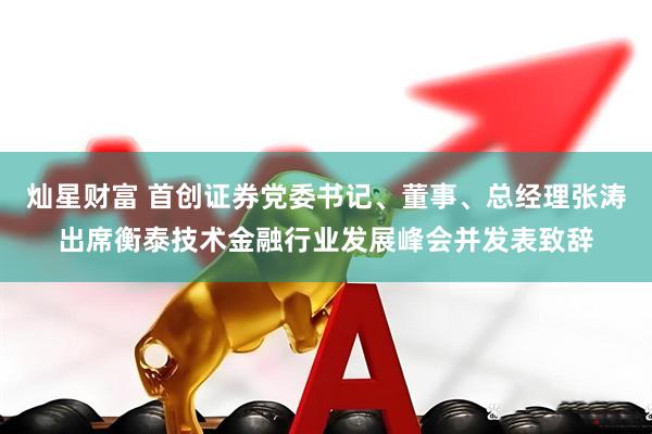 灿星财富 首创证券党委书记、董事、总经理张涛出席衡泰技术金融行业发展峰会并发表致辞