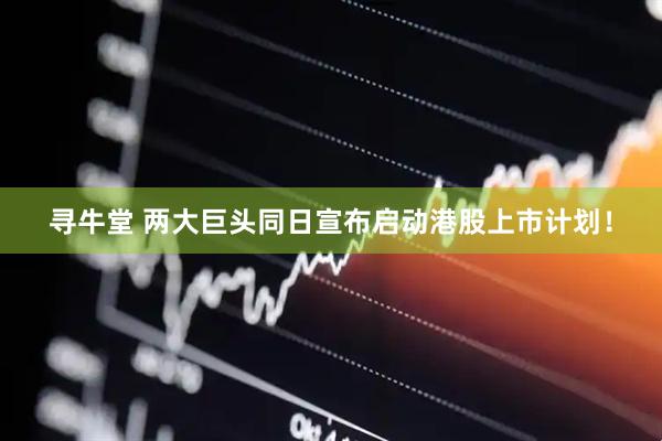 寻牛堂 两大巨头同日宣布启动港股上市计划！