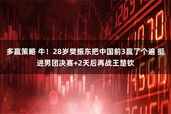 多赢策略 牛！28岁樊振东把中国前3赢了个遍 挺进男团决赛+2天后再战王楚钦