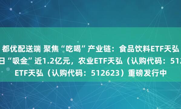 都优配送端 聚焦“吃喝”产业链：食品饮料ETF天弘（159736）近10日“吸金”近1.2亿元，农业ETF天弘（认购代码：512623）重磅发行中